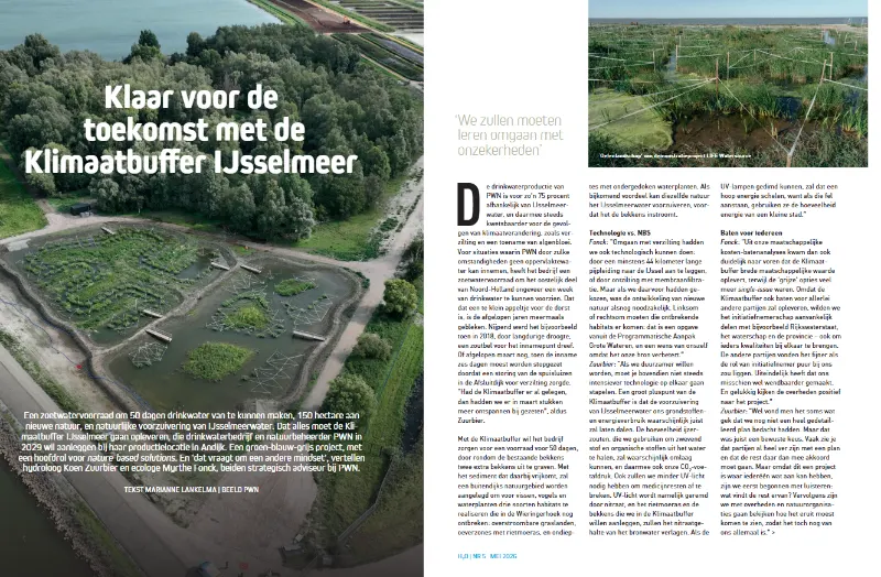 Klimaatbuffer IJsselmeer in H2O-magazine