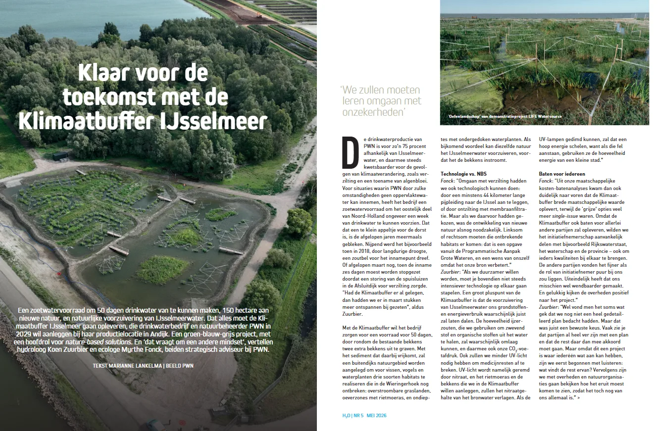 Klimaatbuffer IJsselmeer in H2O-magazine